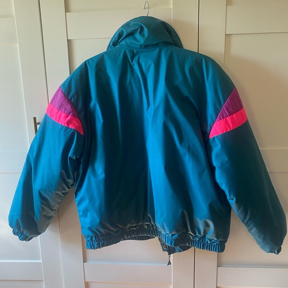Vintage 90’s Alpine Design Neon Stripe Ski Jacket - Picture 4 of 8